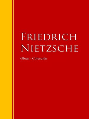 cover image of Obras--Colección de Friedrich Nietzsche